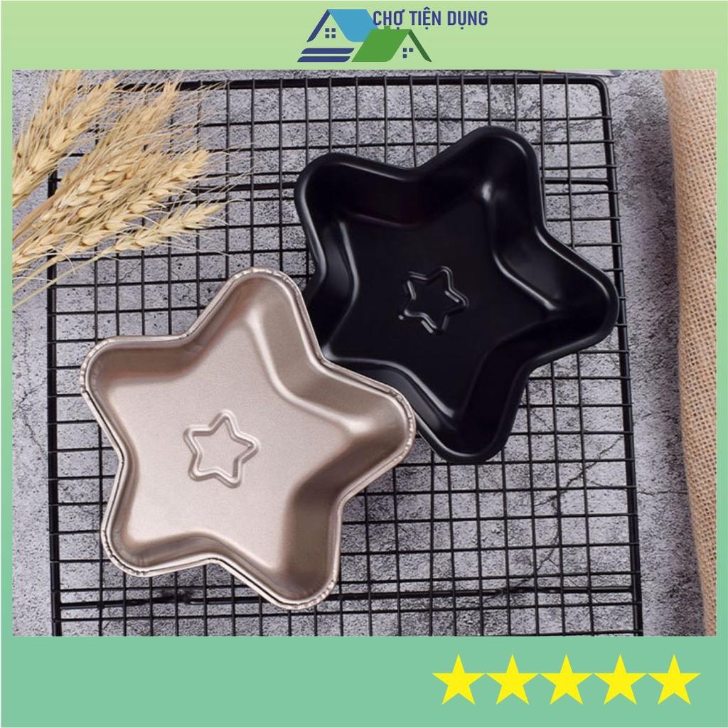 Khuôn Tart Trứng Nướng Bánh Hình Ngôi Sao Chống Dính Đường Kính 13 Cm Màu Đen - SMALLSTARMOU