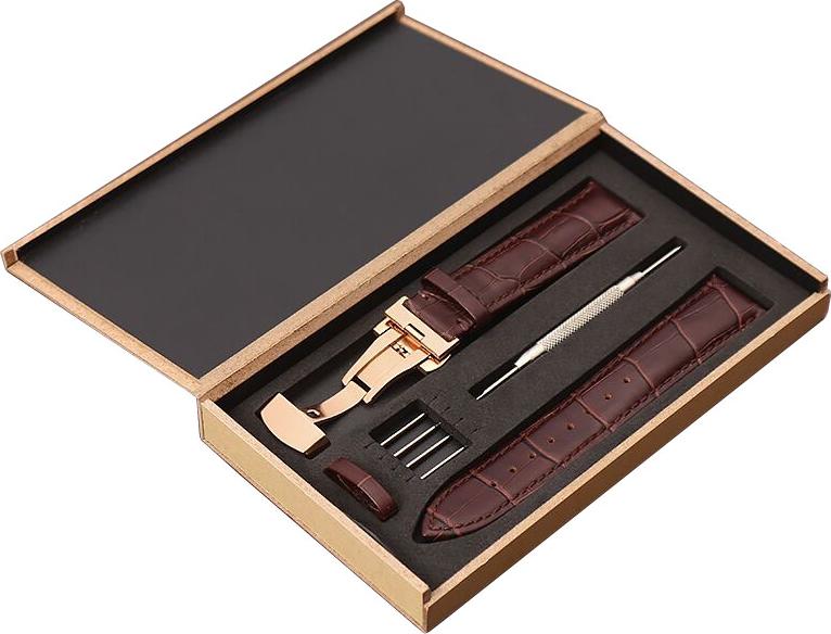 Dây đồng hồ da bò cao cấp tặng Hộp Gỗ kèm khóa bướm thép không gỉ 316L (Nhiều màu)