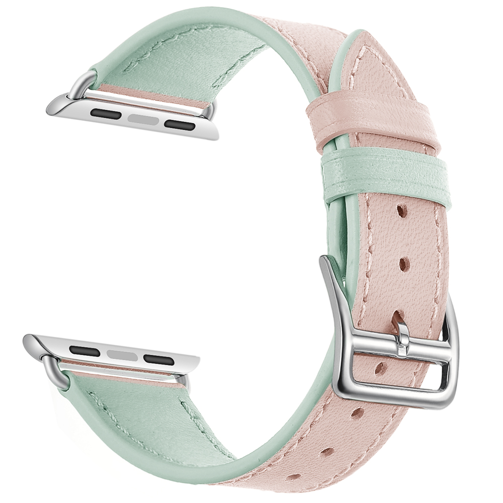 Hình ảnh Dây Da Pink And Green cho Apple Watch Series 1/2/3/4/5