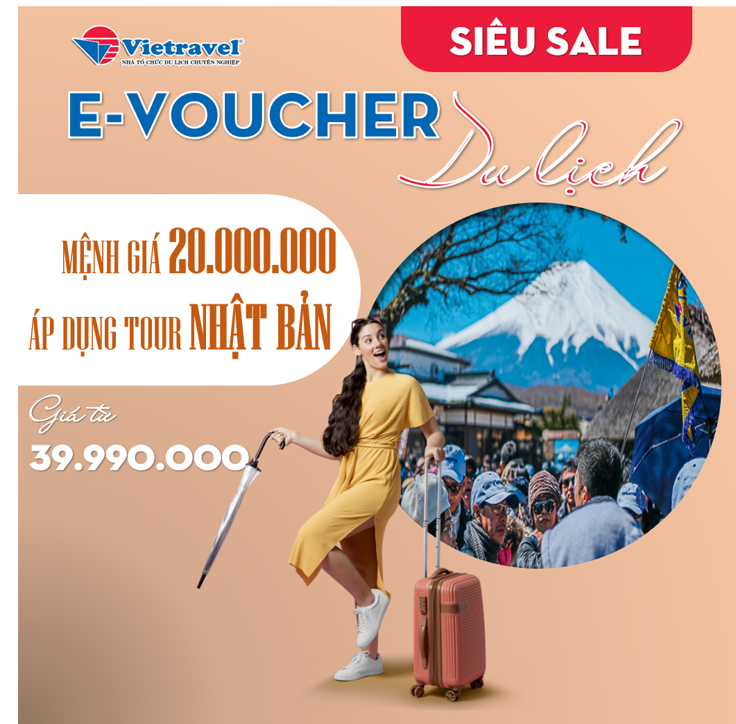 Hình ảnh [EVoucher Vietravel] Mệnh giá 20.000.000 VND áp dụng cho tour Nhật từ 39.990.000