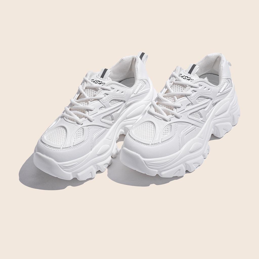 Giày Thể Thao Nữ Độn Đế Giày BOM Sneaker Tăng Chiều Cao Đế Êm Màu Trắng Phong Cách Hàn Quốc Mới Nhất giayBOM B1732