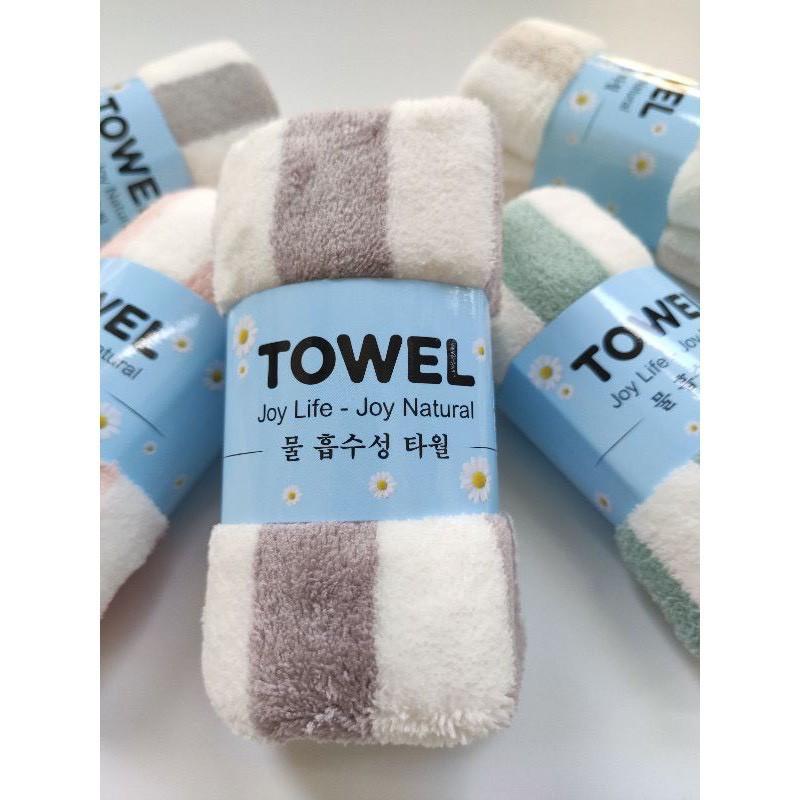 Khăn mặt cotton mịn xuất Hàn 30x50cm - Khăn lau mặt loại đẹp