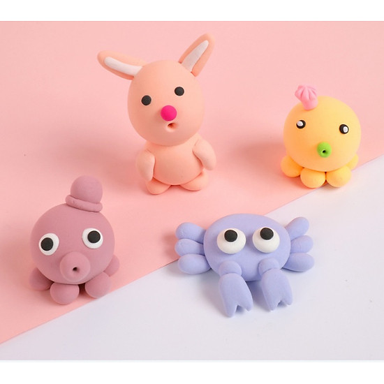 Đất Sét Nặn Tự Khô Softclay Tạo Hình, Làm Butter Slime Tặng Kèm Bộ Dụng Cụ