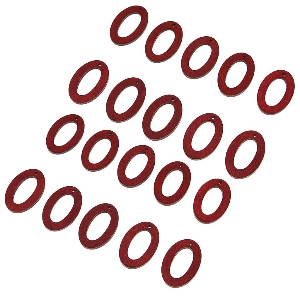 20 Pieces Oval Wooden Earrings Pendants DIY Jewelry Making Charms