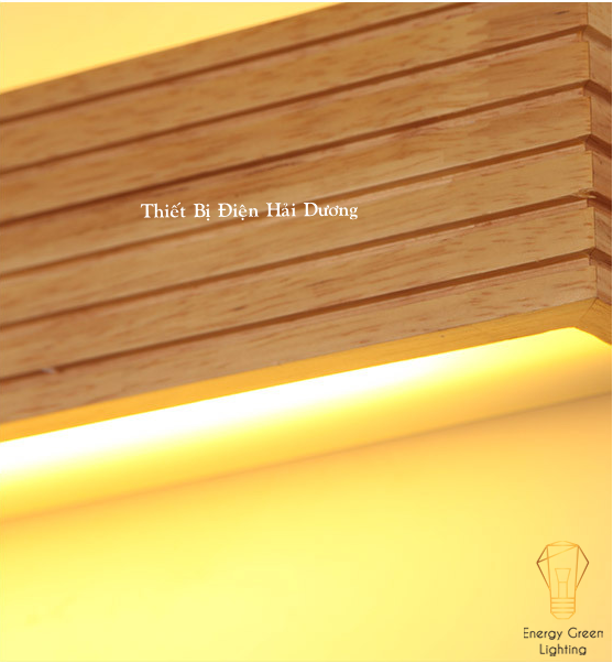 Đèn Tường Trang Trí Decor Hình Chữ Nhật Thân Gỗ Phong Cách Bắc Âu DT-159G - Led Siêu Sáng - Có Video