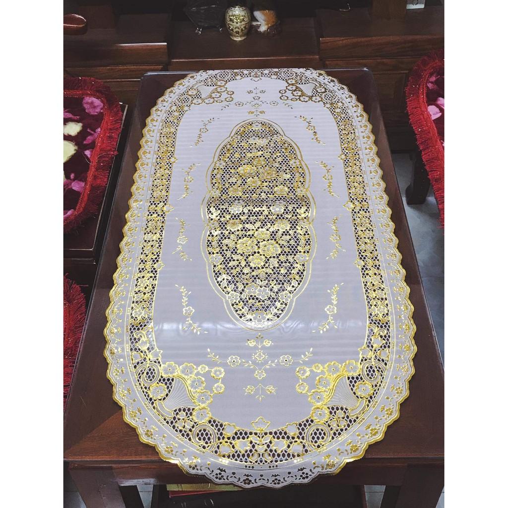 Khăn trải bàn ren hoa 50x110cm - HÀNG ĐẸP