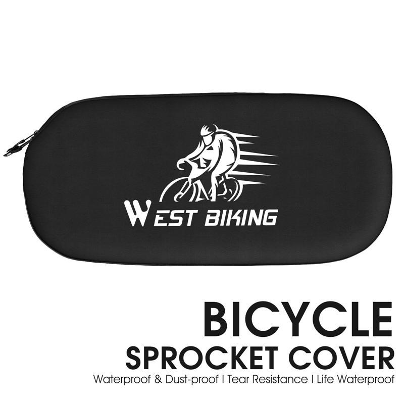 WEST BIKING Bike Chain Protector Cover Waterproof Dustproof Road Bicycle Sprockets Cover Bike Chain Protective Cover