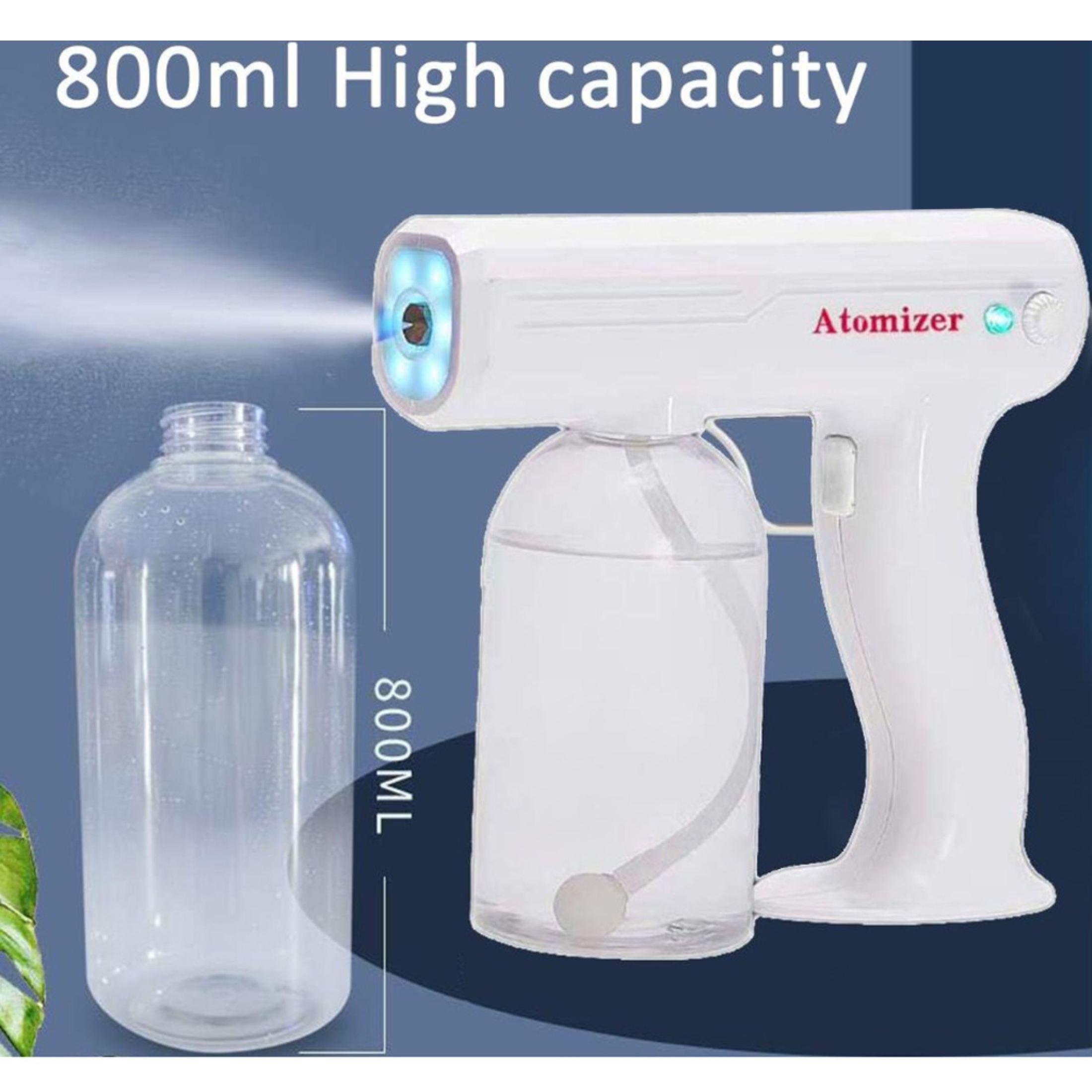 Máy Xịt Điện Phun Sương Không Dây Atomizer 800ML, Máy Cầm Tay Khử Trùng Bằng Hơi Nước Nano Sạc Được USB