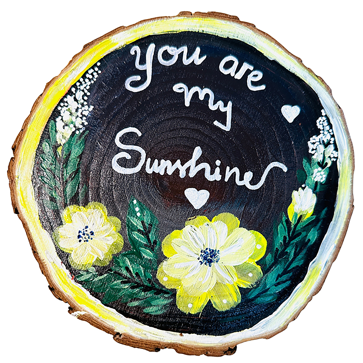 Tranh Vẽ Tay Trên Gỗ Thông You Are My Sunshine – Decor Handmade Độc Bản