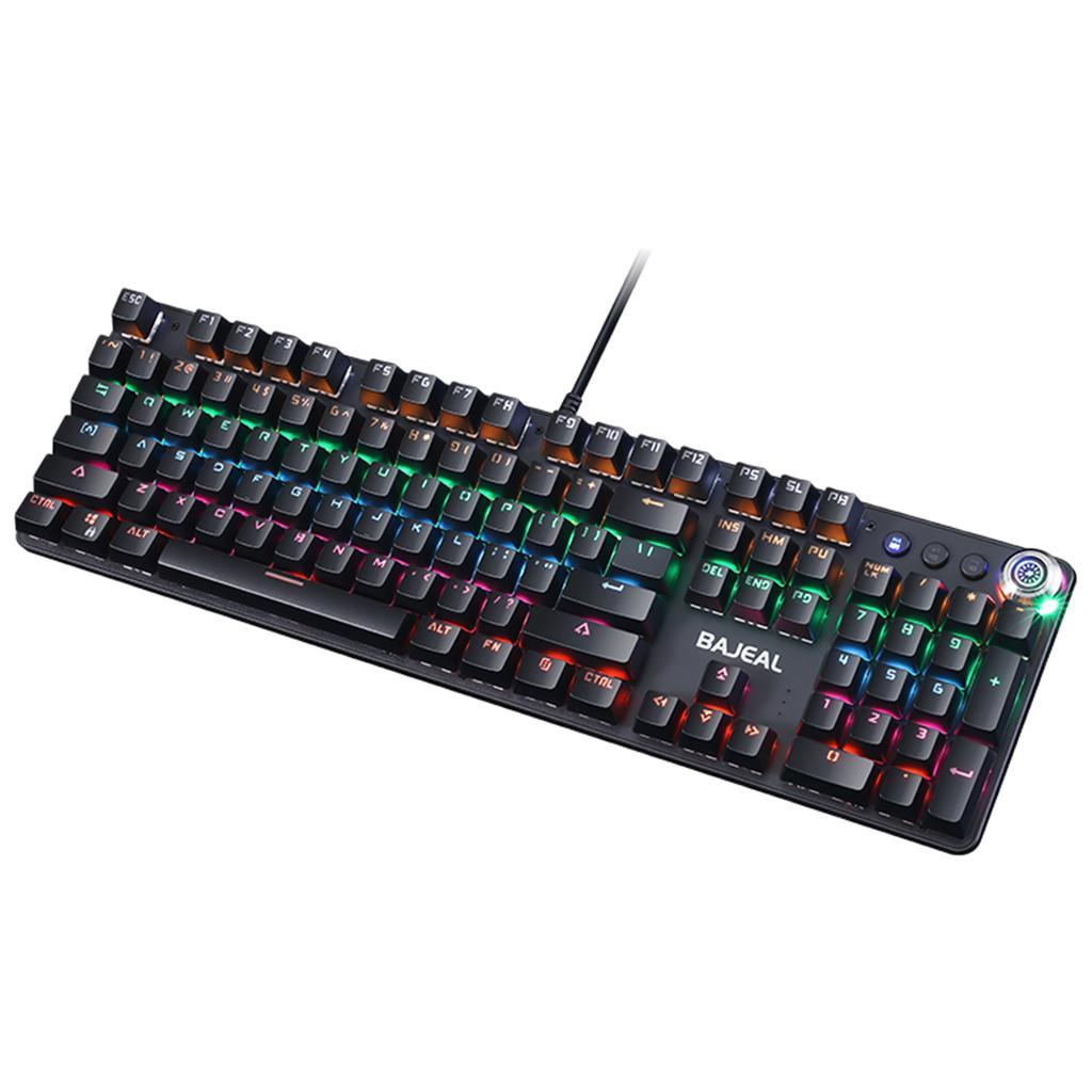 Desktop Essential Wired Mechanical Gaming Keyboard Green Switches 104 Keys