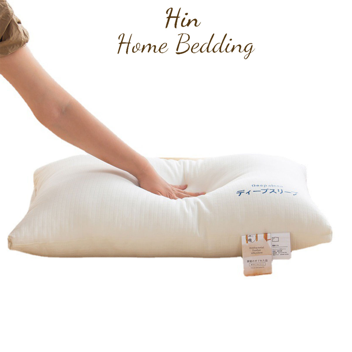 Gối Ngủ Ruột Gối Lông Vũ Nhân Tạo Cao Cấp Gối Nhật Bản Gối Khách Sạn 50x70cm Hin Home Bedding