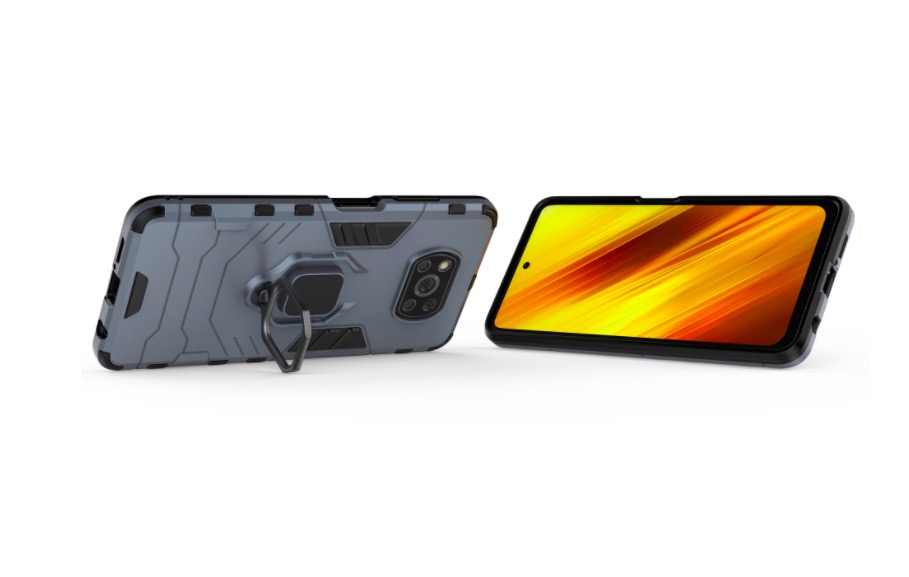 Ốp lưng dành cho Xiaomi POCO X3 NFC iron man chống sốc kèm iring