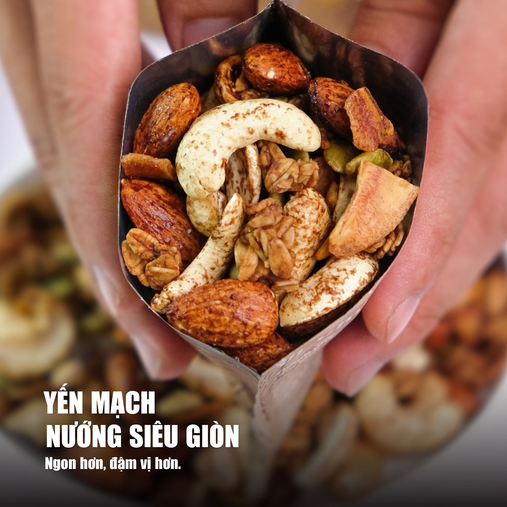 Ngũ cốc granola siêu hạt Special TANU NUTS túi nhỏ tiện lợi mix hạt dinh dưỡng tốt cho bà bầu, ăn kiêng giảm cân.