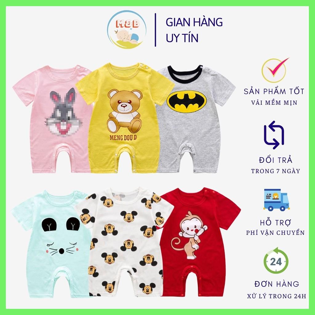 Body đùi cho bé trai gái sơ sinh cộc tay bodysuit cho bé Mịn Mát hàng đẹp QC xuất khẩu từ 3-12kg - BDC03