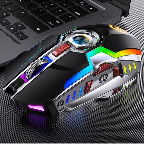 Chuột Gaming Yindiao A5 Bluetooth/Wireless Pin Sạc E-sports, Led RBG 7 màu - Chính Hãng