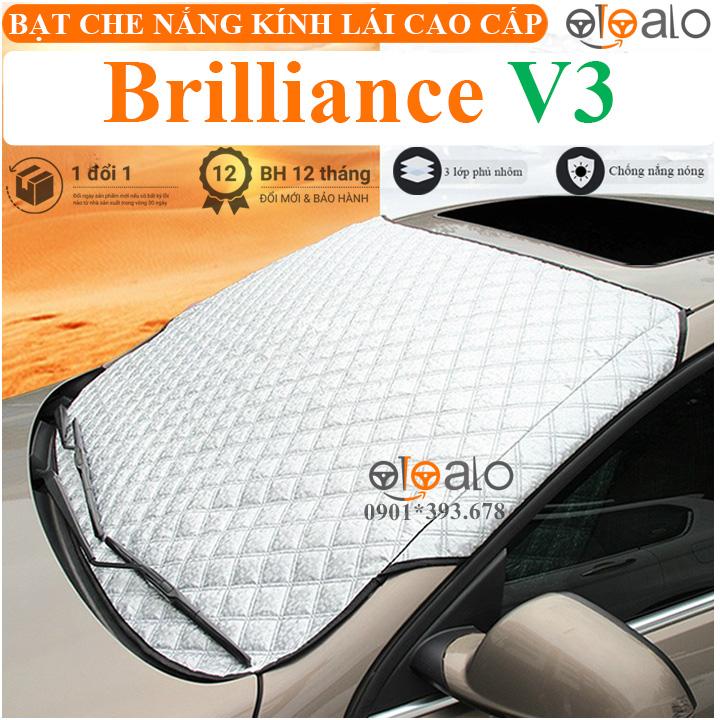 Tấm che nắng kính lái ô tô Brilliance V3 vải dù 3 lớp cao cấp TKL - OTOALO