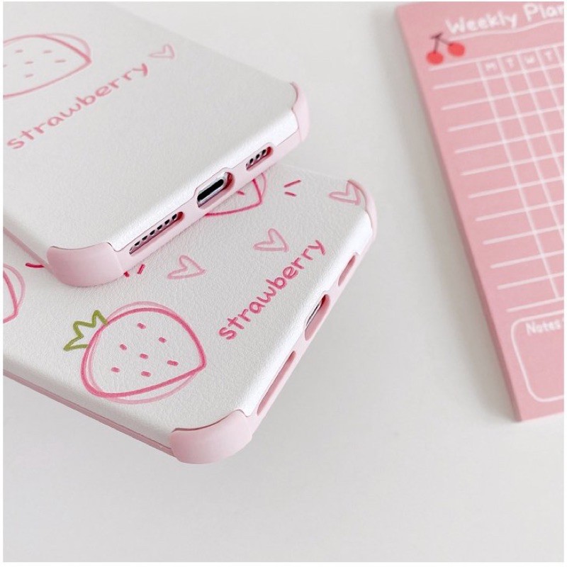 Ốp Lưng iPhone Dâu Tây Dễ Thương Dành Cho iPhone 6 / 6 Plus / 7 / 7 Plus / 8 / 8 Plus / X / Xs / Xs Max / 11 / 11 Pro / 11 Pro Max / 12 / 12 Pro / 12 Pro Max