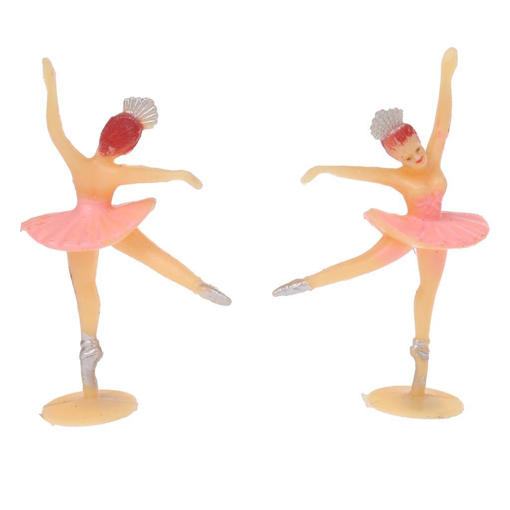 12pcs Mini Ballet Girl Baby Shower Favors Party Decoration Crafts Pink