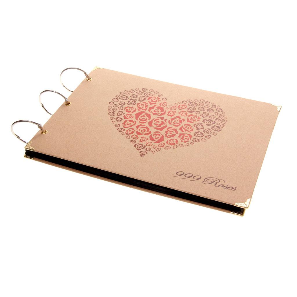 Handmade Hàn Quốc Yêu Hoa Hồng Đỏ Album Ảnh Hướng Dẫn Sử Dụng Dán Album DIY Quà Cưới