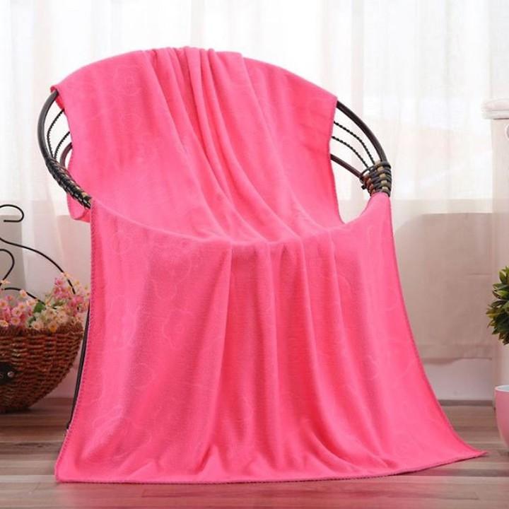 Khăn tắm xuất Nhật họa tiết in chìm khổ lớn 1m4 x 70cm siêu mềm mại