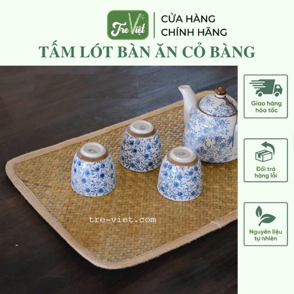 Tấm Lót Bàn Ăn Cỏ Bàng hình chữ nhật Thân Thiện Môi Trường - Placemate