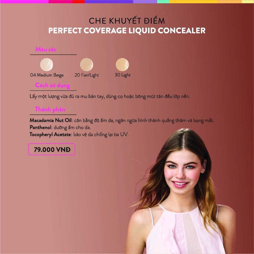 Kem Che Khuyết Điểm Flormar Perfect Coverage Liquid Concealer Giúp Đồng Đều Màu Da, Tạo Lớp Lót Trang Điểm 5ml