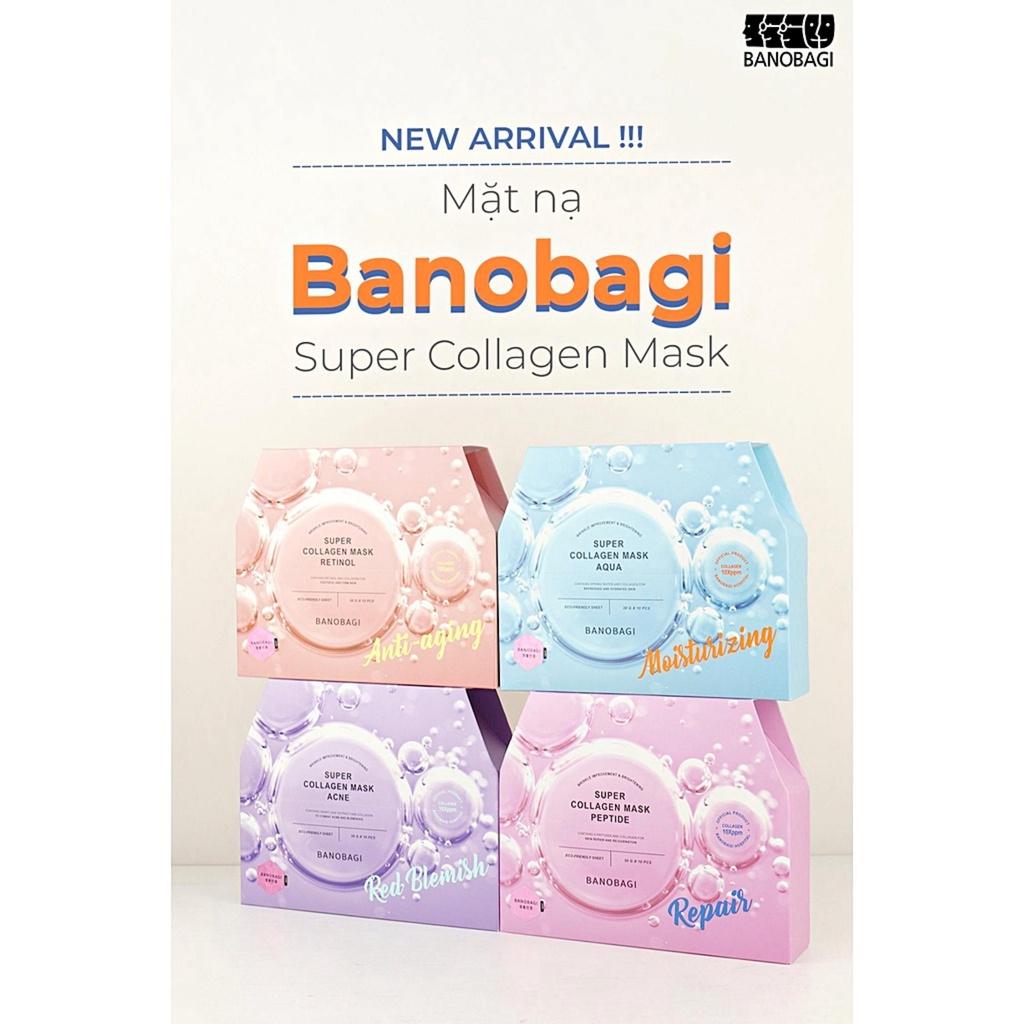 Combo 5 Mặt Nạ Giấy Banobagi Super Collagen Mask Aqua 30ml/Miếng