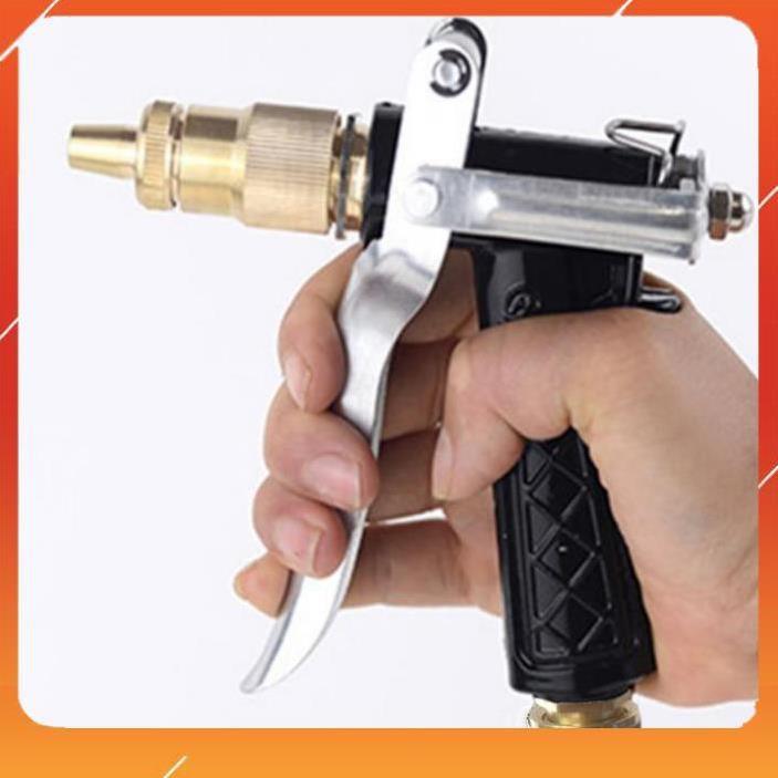 Bộ dây và vòi xịt tăng áp lực nước 300% rửa xe tưới cây 236498 - dây trắng