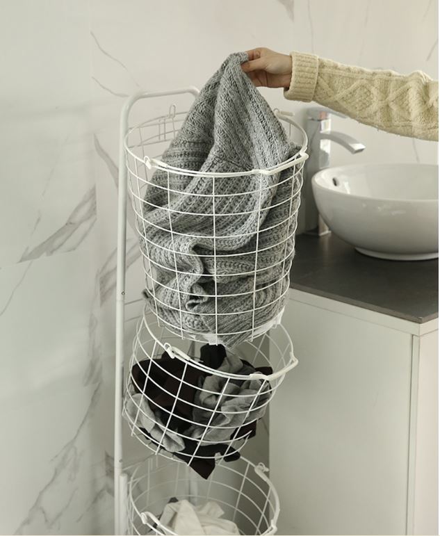 Kệ Đựng Quần Áo Đa Năng 3 Tầng - Màu Trắng