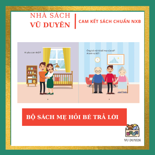 Sách - Mẹ Hỏi Bé Trả Lời - Hỏi đáp giúp bé phát triển ngôn ngữ và giao tiếp - Trọn bộ 3 cuốn