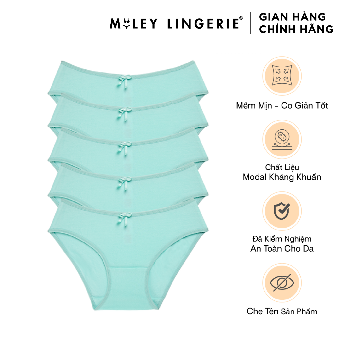 Hình ảnh Combo 5 quần lót nữ Modal Miley Lingerie BCS0704
