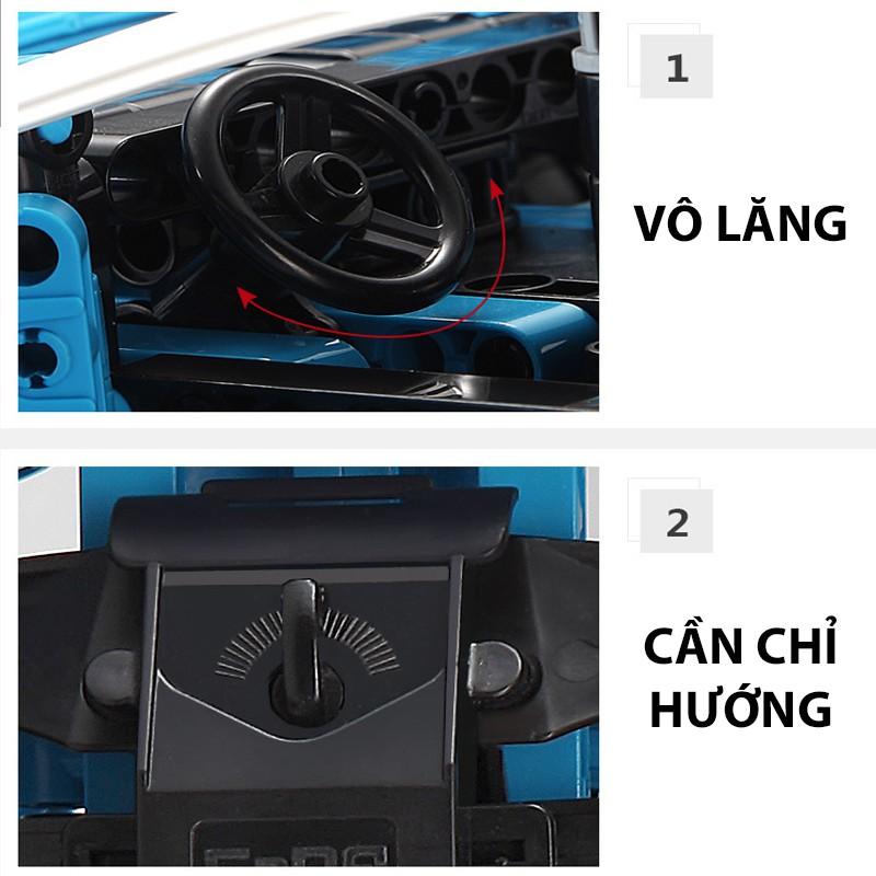 Đồ Chơi Lắp Ráp Kiểu LEGO CaDA C51053 Điều Khiển Từ Xa Mô Hình Siêu Xe Bugatti Blue Phantom Car Với 419 Chi Tiết