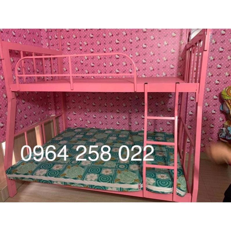 Giường tầng khung hộp 4-8 trên 1m2x2m dưới 1m6x2m- Bảo hành 2 năm