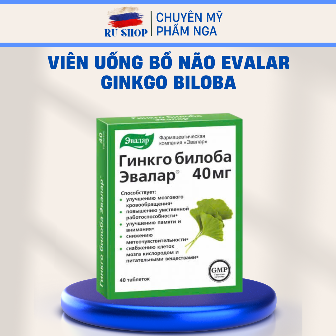 viên Evalar Ginkgo Biloba chính hãng của Nga