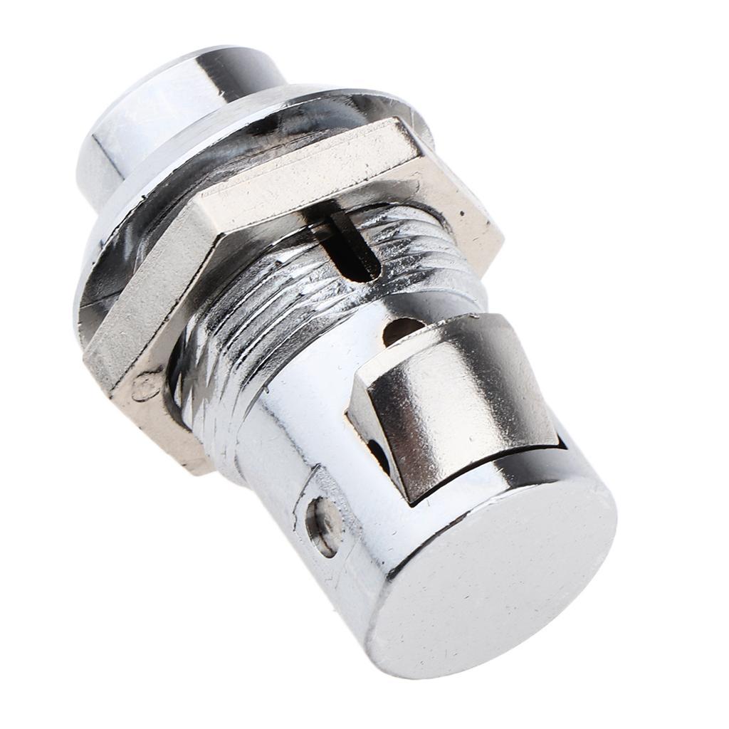 Zinc Alloy Gloss Silver Tubular Cam Lock With Chrome Finish and Offset Cam With 2 Keys