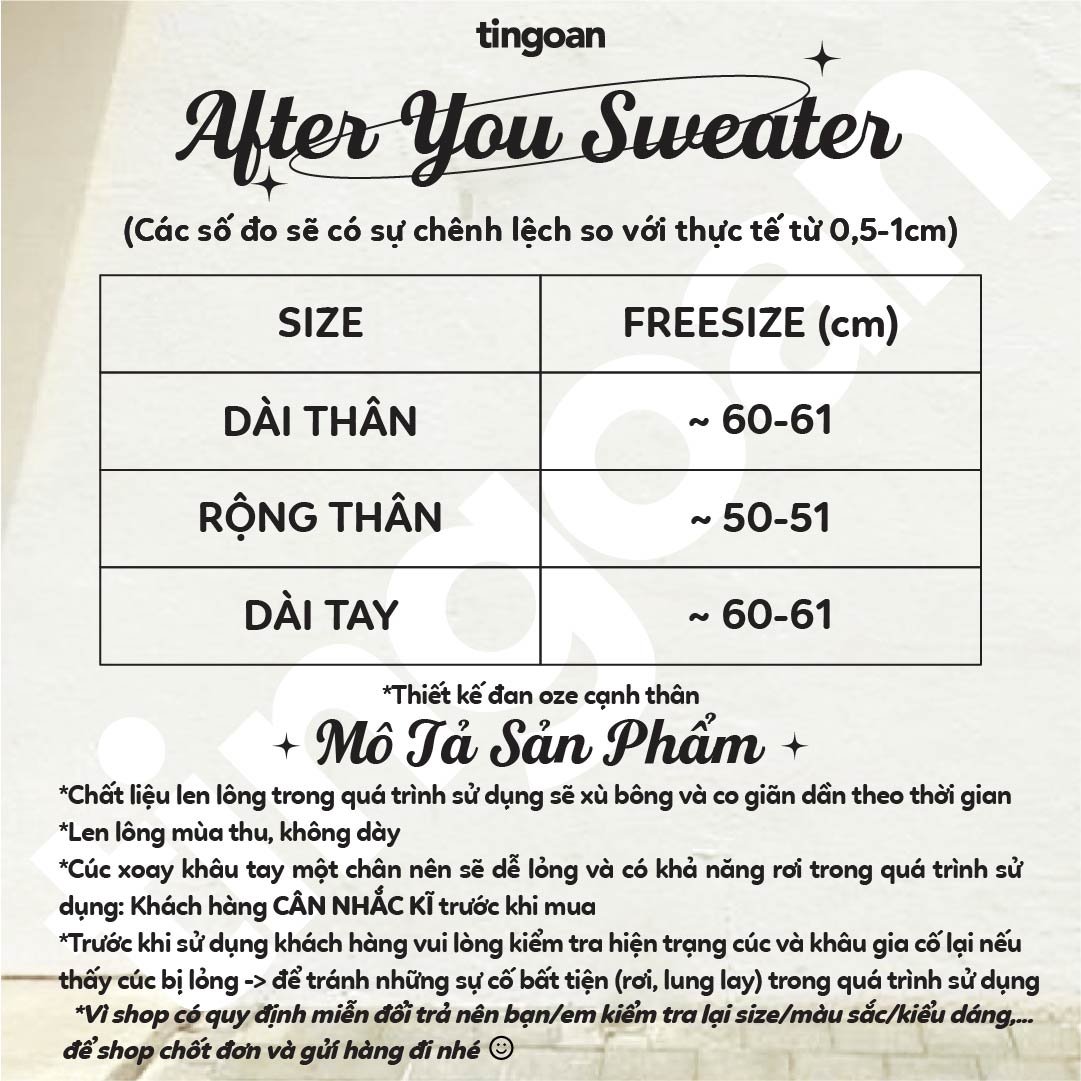 Áo len trễ vai một bên sẻ vạt buộc dây trắng AFTER YOU SWEATER/WH