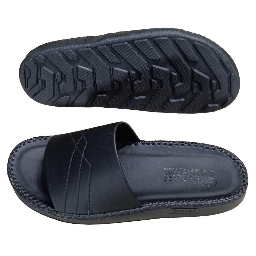 Dép Nam Da Bò HA NAM Đế Siêu Nhẹ Khâu Chỉ Toàn Bộ DNA22033