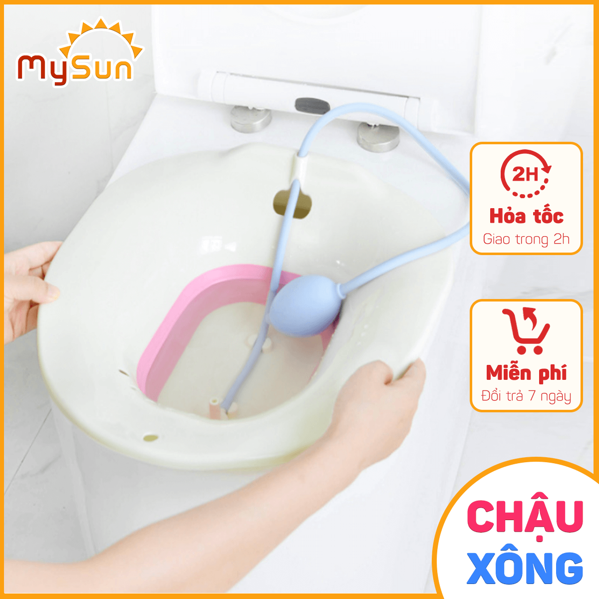 Bô chậu ngồi xông hơi sau sinh, ngâm rửa vệ sinh cho phụ nữ, mẹ bầu MySun