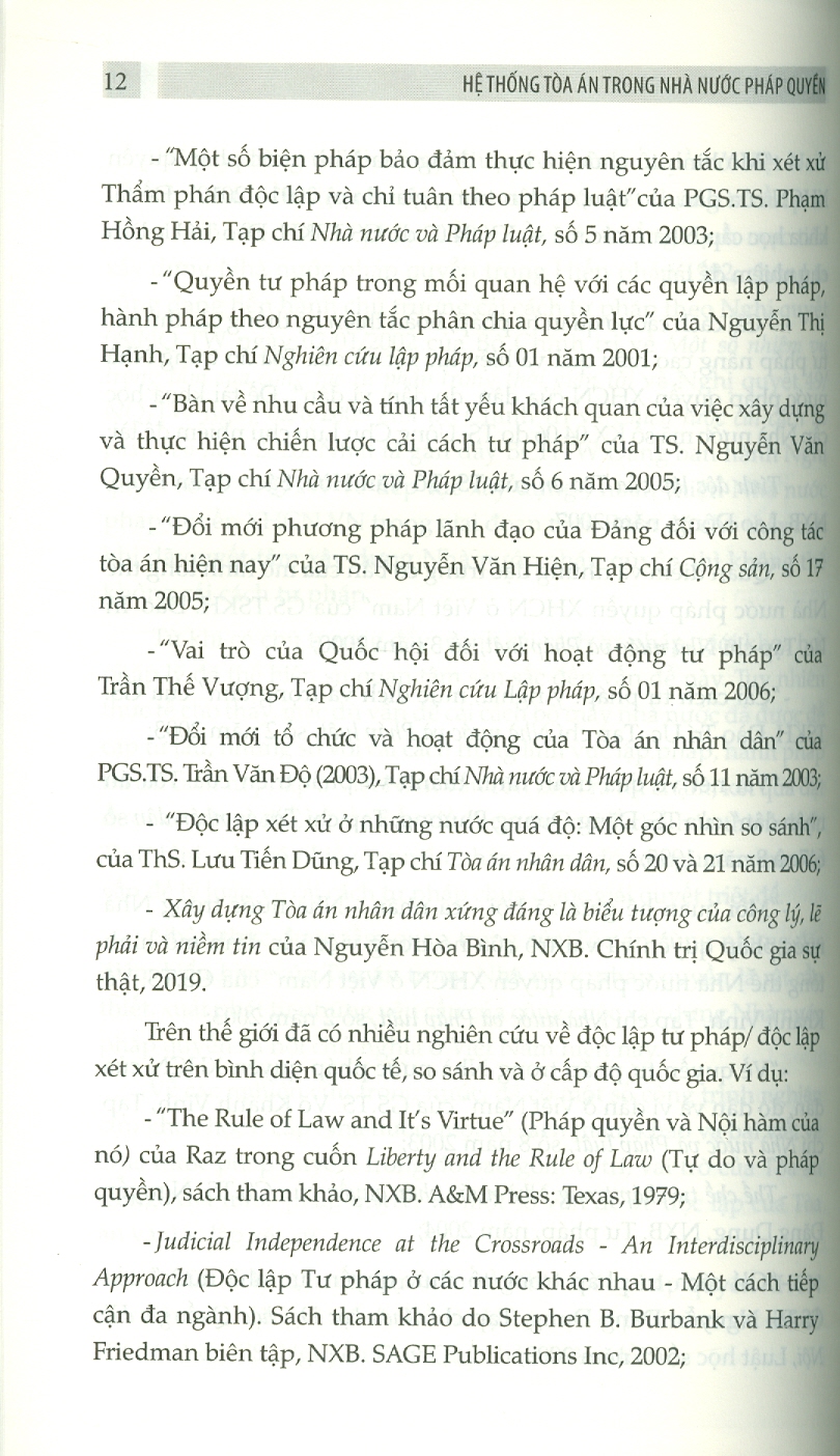 Hệ Thống Toà Án Trong Nhà Nước Pháp Quyền (Tái bản lần 1 có chỉnh sửa, bổ sung) - Nguyễn Đăng Dung (Chủ biên)