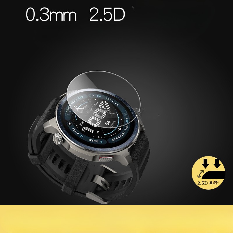 Kính cường lực Kèm Khung Dán cho đồng hồ Garmin Fenix 8, Kai.N Glass_ Hàng chính hãng