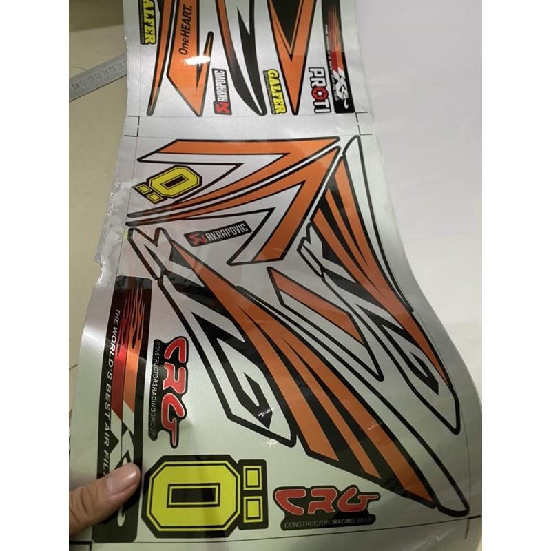 Tem rời dành cho Winner GTR cam đen chất liệu Candy cao cấp