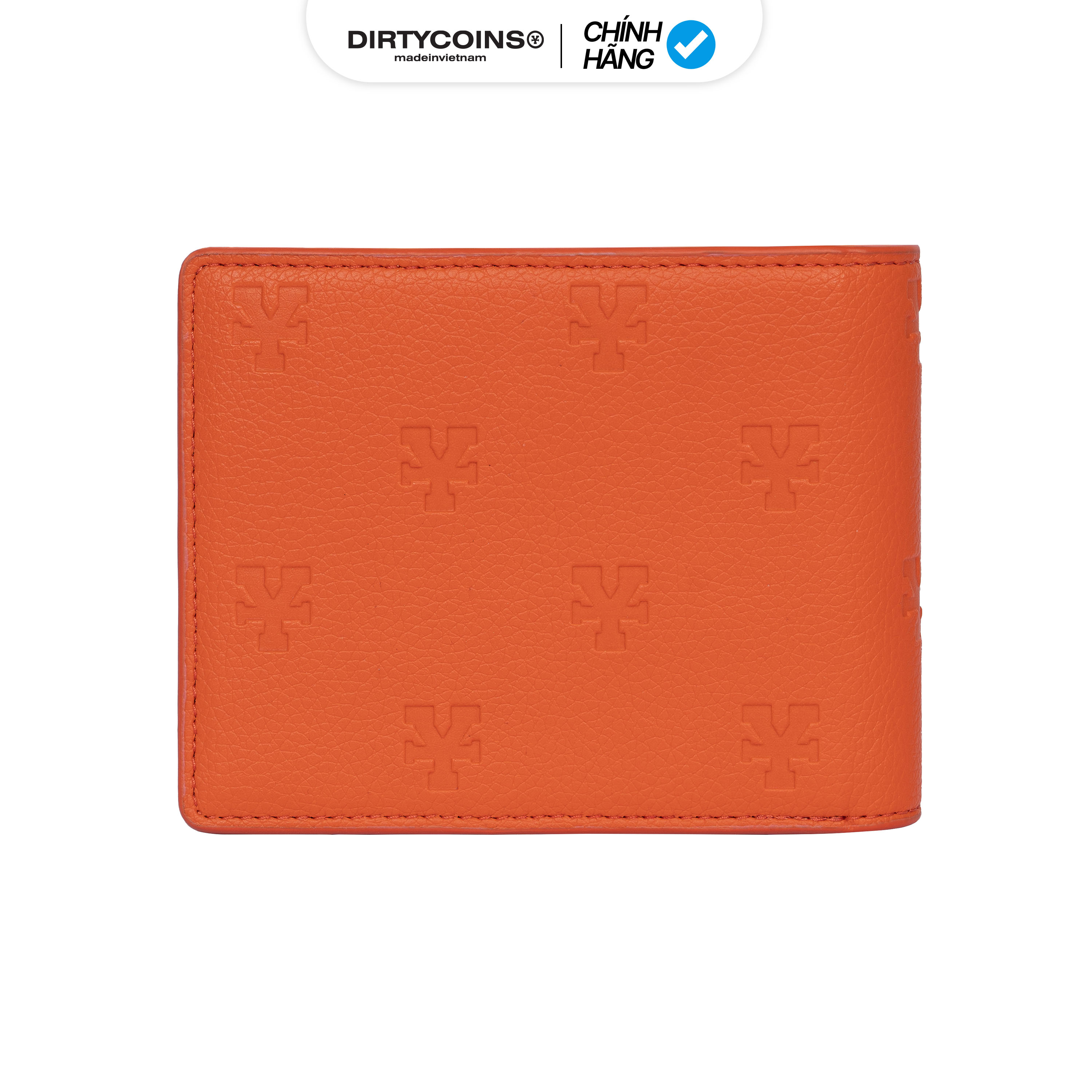 Ví DirtyCoins Fold Wallet Y Pattern Embossed - Orange