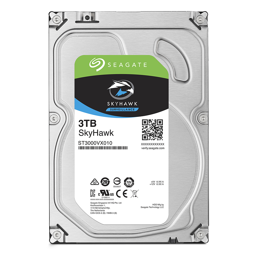 Ổ Cứng HDD Seagate Skyhawk  3TB 3.5 Sata 6Gb/s/64MB Cache/5900RPM - Hàng Chính Hãng