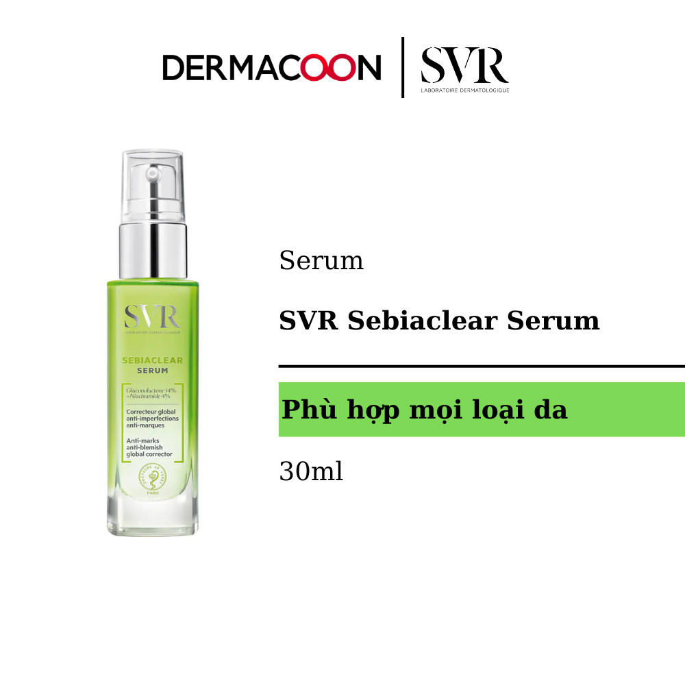 Serum Hỗ Trợ Giảm Tác Nhân Từ Bên Ngoài Gây Nên Tình Trạng Mụn SVR Sebiaclear Serum 30ml