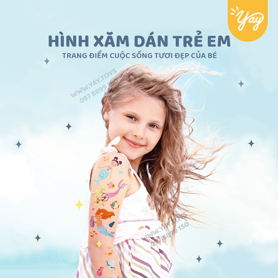 Hình Xăm Dán Tạm Thời Lấp Lánh Cho Trẻ 5+ - Avenir