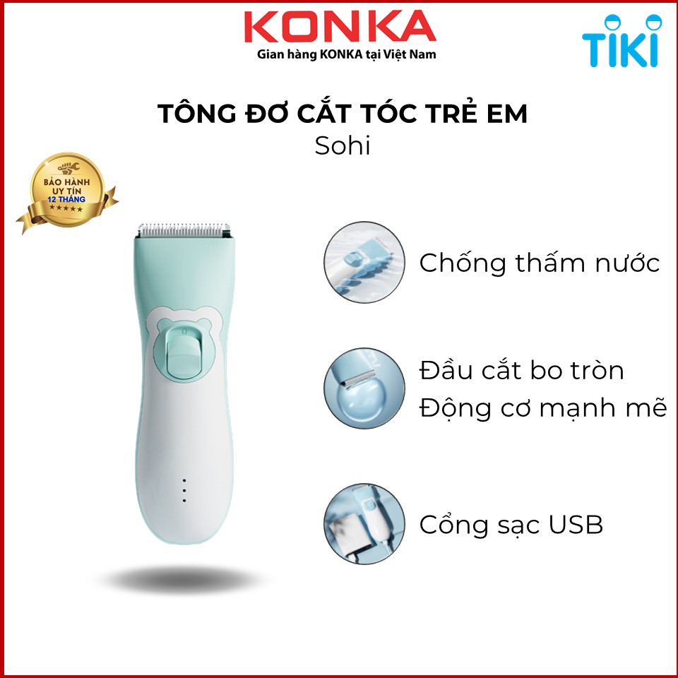 Tông đơ cắt tóc trẻ em người lớn sạc pin em ái không có tiếng ồn khó chịu