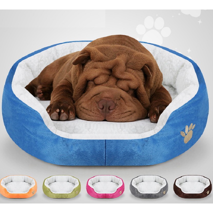 Nệm giường nằm cho chó mèo bông 50x40x15cm m3 GIAO NGẪU NHIÊN