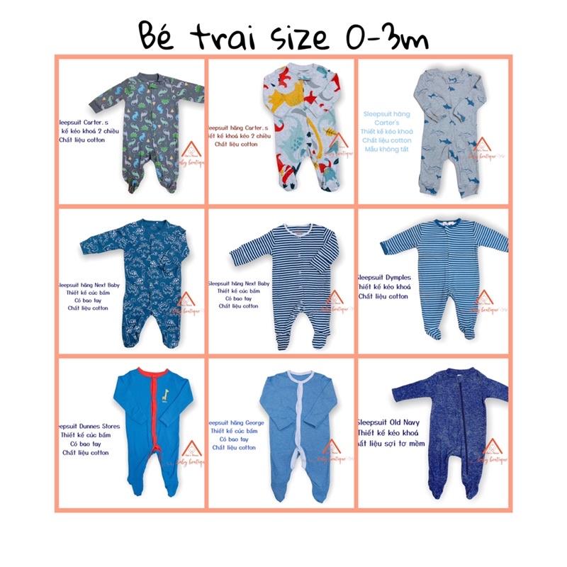 Body Sleep - Sleepsuit hàng xuất dư size 0-24M ( Chọn mẫu