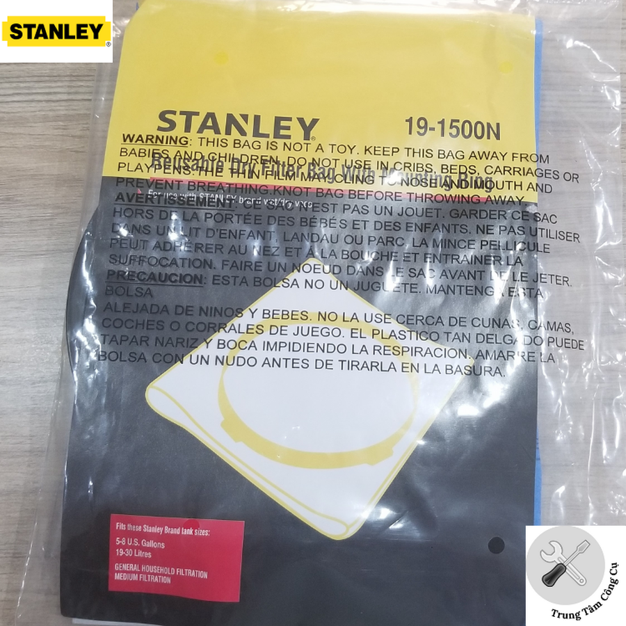 Lọc Giấy Và Vòng Giữ Model 19 - 1500N Dùng Cho Máy Hút Bụi Stanley Sl19116, Sl19116P