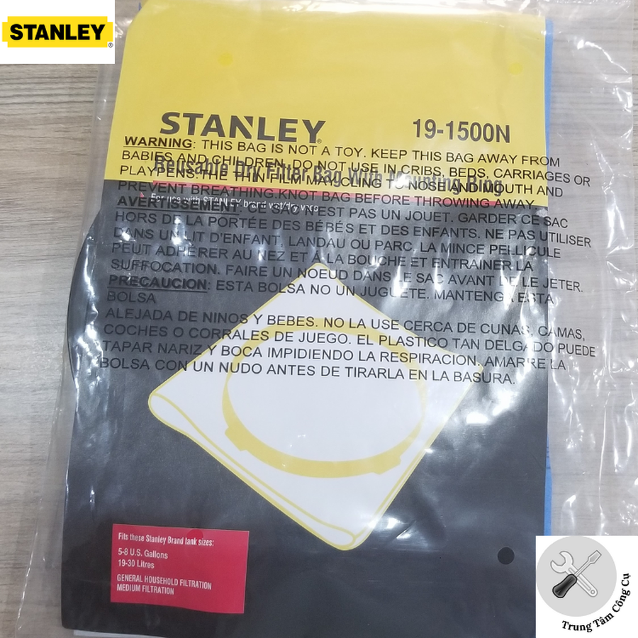 LỌC GIẤY VÀ VÒNG GIỮ MODEL 19-1500N DÙNG CHO MÁY HÚT BỤI STANLEY SL19116, SL19116P